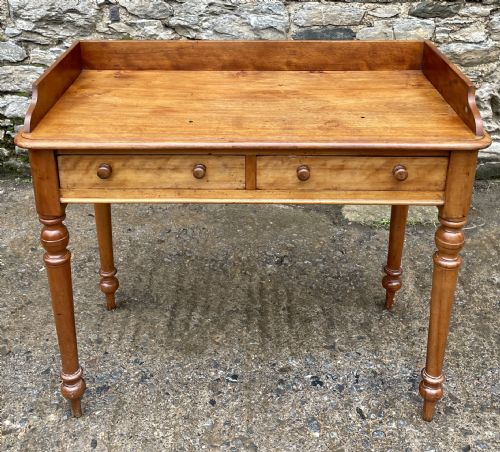Victorian Satinwood Two Drawer Table