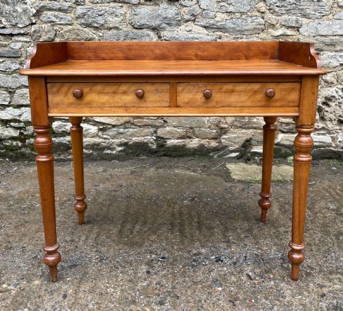 fig 2. Victorian Satinwood Two Drawer Table