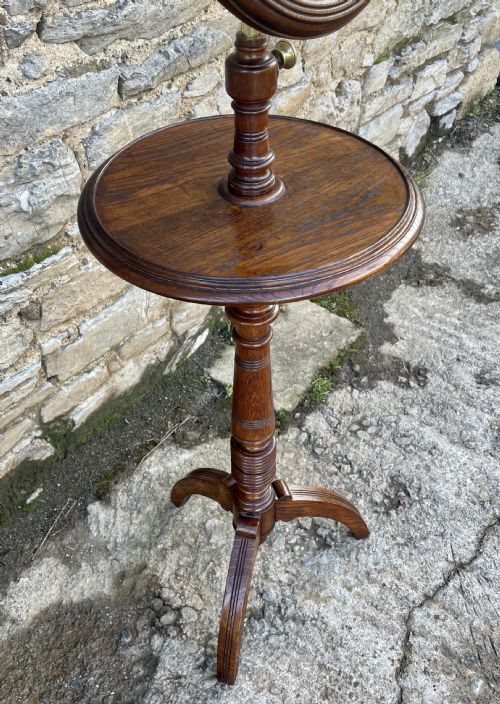 fig 2. Antique Edwardian Oak Vanity Mirror