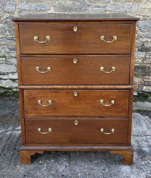18th Century Two-part Oak Chest of Drawers