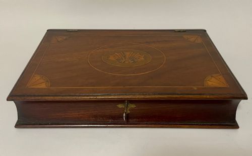 Antique Inlaid Wooden Book Box