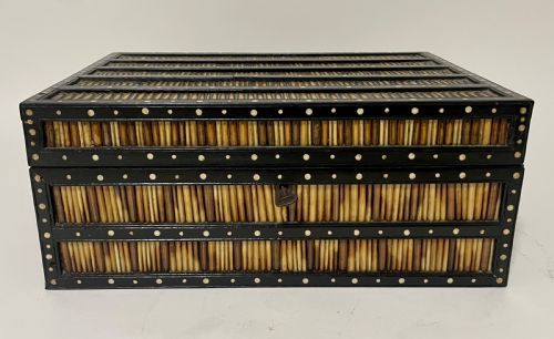 fig 1. Antique Anglo-Indian Porcupine Quill Box