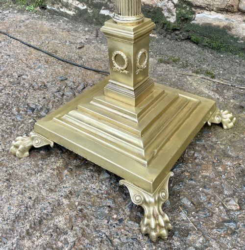 fig 1. Antique Telescopic Corinthian Column Standard Lamp