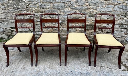 Set of 4 Regency Mahogany Dining Chairs