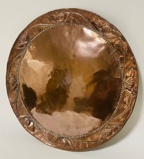 fig 1. Arts and Crafts Copper Charger John Pearson
