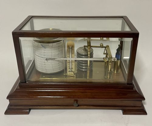 fig 1. Antique Mahogany Cased Barograph