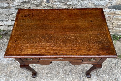 fig 2. Georgian Oak Crossbanded Lowboy