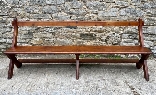fig 1. Large Antique Pine Pew