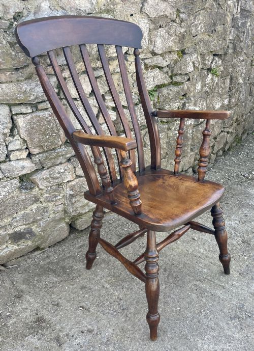 fig 1. Antique Farmhouse Lathe Back Chair