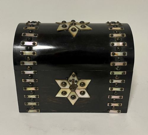 Victorian Coromandel Dome Top Stationery Box