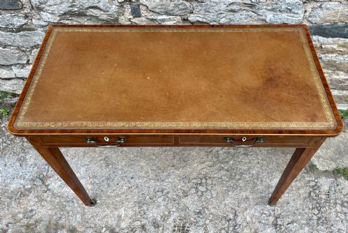 fig 2. George III Mahogany and Sycamore Strung Writing Table
