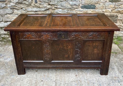 18th Century Panelled Oak Coffer