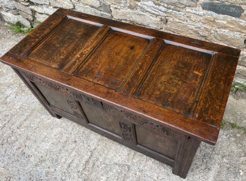 fig 2. 18th Century Panelled Oak Coffer