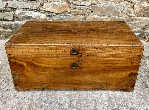 Antique Camphor Military Campaign Trunk