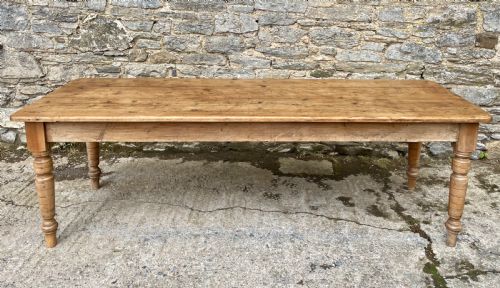 Large Victorian Pine Farmhouse Table