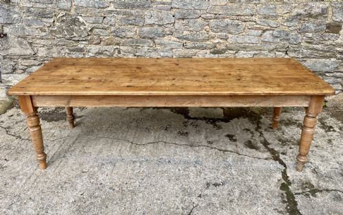 fig 1. Large Victorian Pine Farmhouse Table