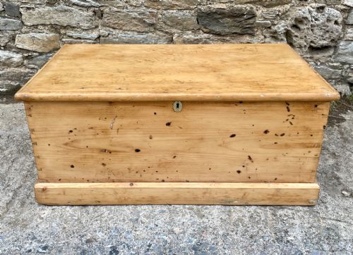 Antique Stripped Pine Blanket Box