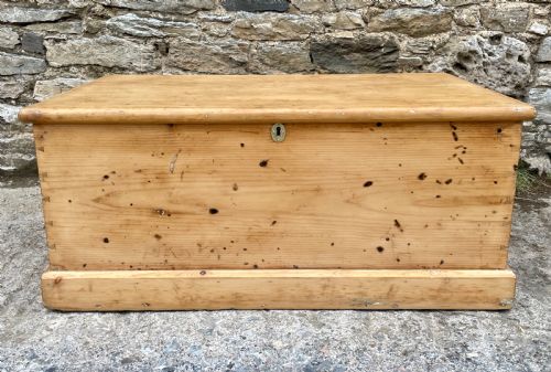 fig 1. Antique Stripped Pine Blanket Box