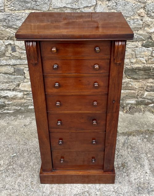 fig 1. Victorian Mahogany Wellington Chest