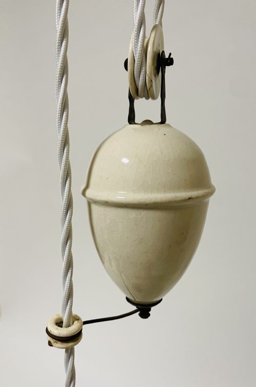 fig 3. Antique French Rise and Fall Lamp