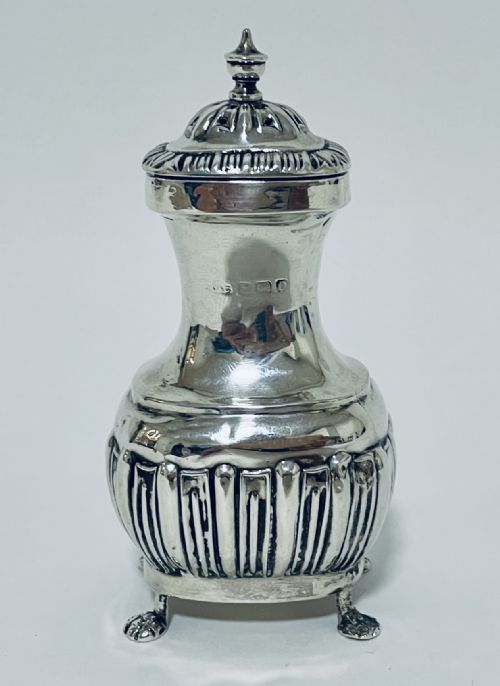 Antique Solid Silver Pepper Pot