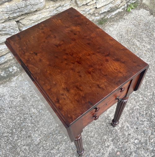 fig 2. Regency Plum Pudding Mahogany Drop Flap Work Table