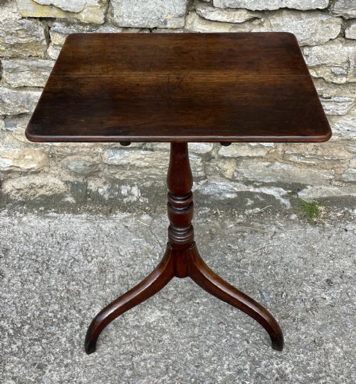 Georgian Oak Tilt Top Wine Table