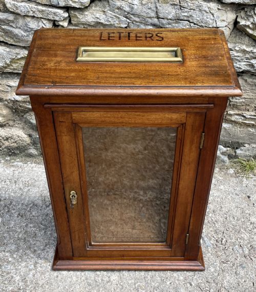 fig 1. Antique Mahogany Estate Letterbox