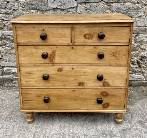 Victorian Stripped Pine Chest of Drawers