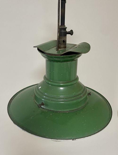 fig 2. Antique Enamel Railway Station Pendant