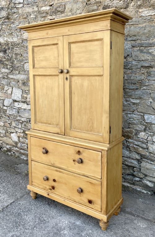 fig 1. Antique Pine Housekeepers Cupboard