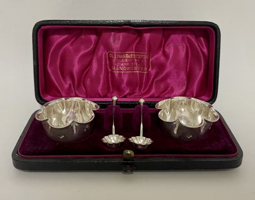 Victorian Silver Salts in Box