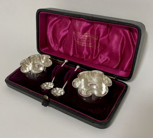fig 1. Victorian Silver Salts in Box