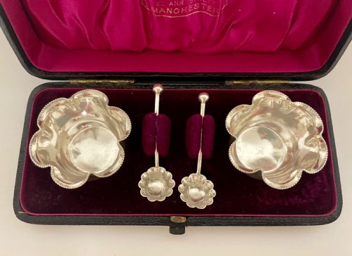 fig 2. Victorian Silver Salts in Box