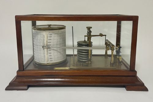 fig 1. Antique Mahogany Barograph by J.Lizars