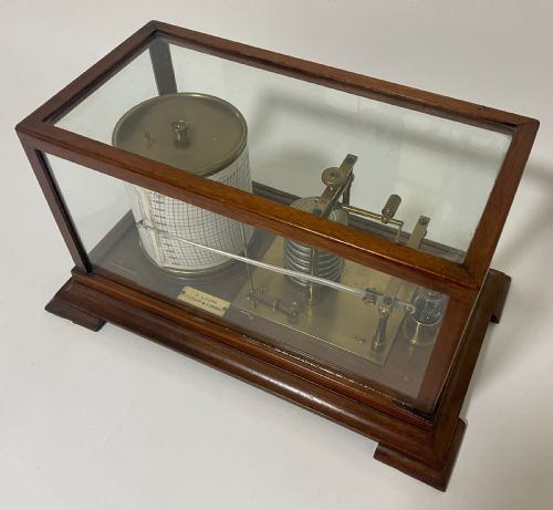 fig 2. Antique Mahogany Barograph by J.Lizars