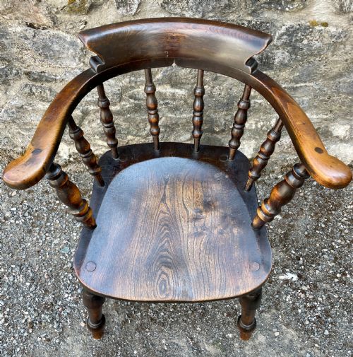 fig 2. Antique Elm Captains Chair