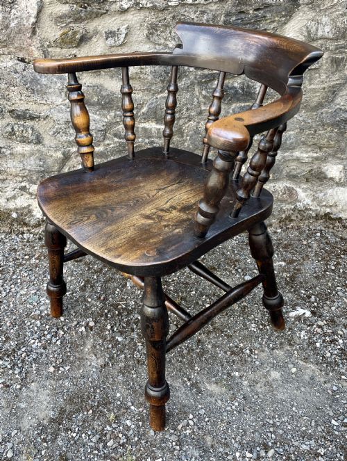 fig 3. Antique Elm Captains Chair
