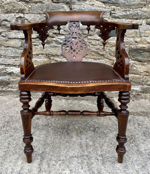 fig 2. Unusual Victorian Mahogany Desk Chair