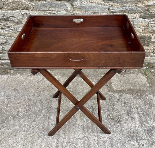 Victorian Mahogany Folding Butlers Tray