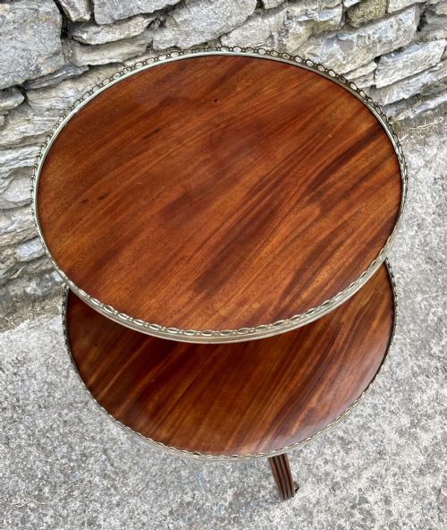 GEORGIAN MAHOGANY TWO TIER DUMB WAITER - ADDITIONAL PHOTO 7