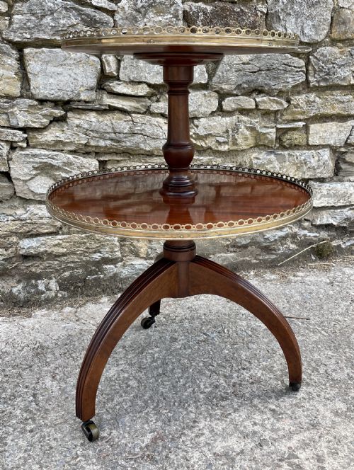 GEORGIAN MAHOGANY TWO TIER DUMB WAITER - ADDITIONAL PHOTO 12