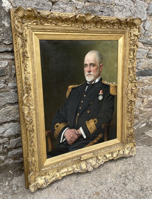 fig 1. Oil on Canvas Portrait of Rear Admiral Charles E. Gissing