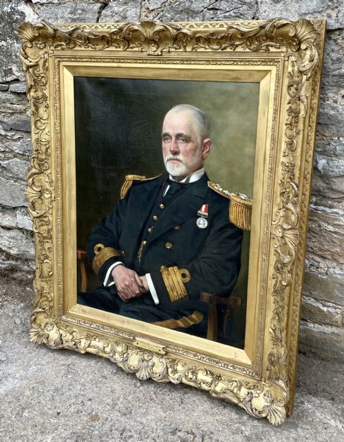 fig 2. Oil on Canvas Portrait of Rear Admiral Charles E. Gissing