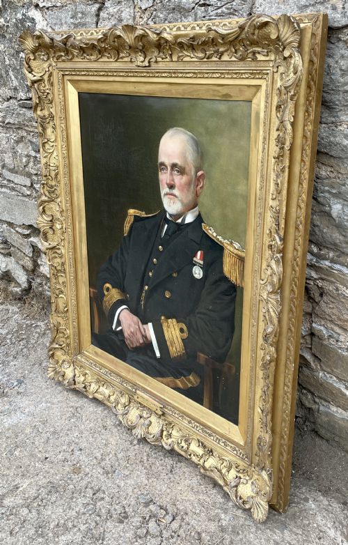 fig 3. Oil on Canvas Portrait of Rear Admiral Charles E. Gissing