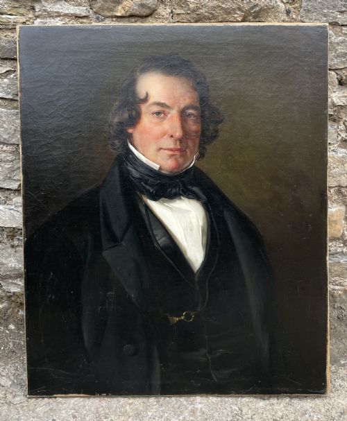 19th Century Oil on Canvas Portrait of a Gentleman