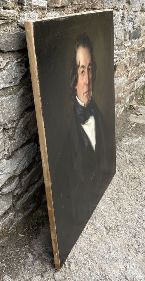 fig 2. 19th Century Oil on Canvas Portrait of a Gentleman