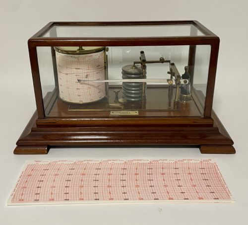 Antique Mahogany Barograph by J.lizars