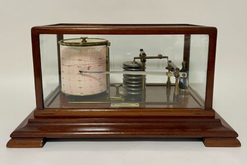 fig 1. Antique Mahogany Barograph by J.Lizars