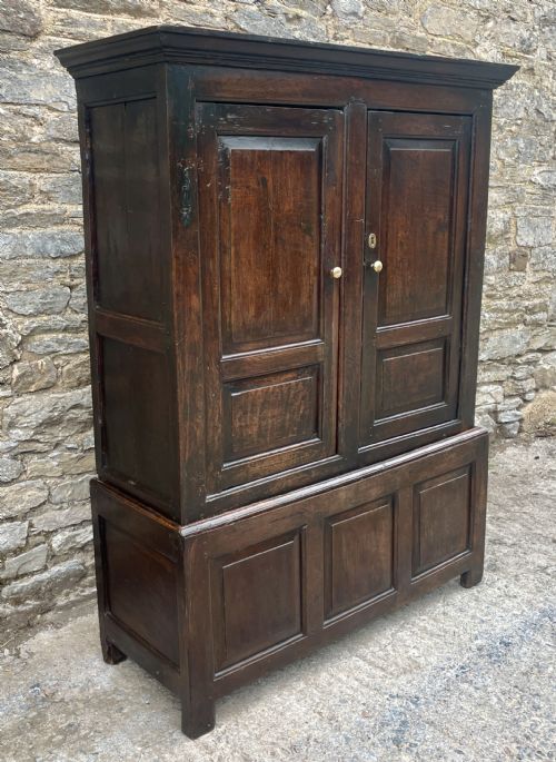 fig 1. Early 18th Century Oak Livery Cupboard